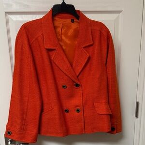 Carlisle Women's Vibrant double breasted Orange Blazer